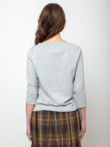 Allude - Boatneck Sweater - Grey - Verdalina