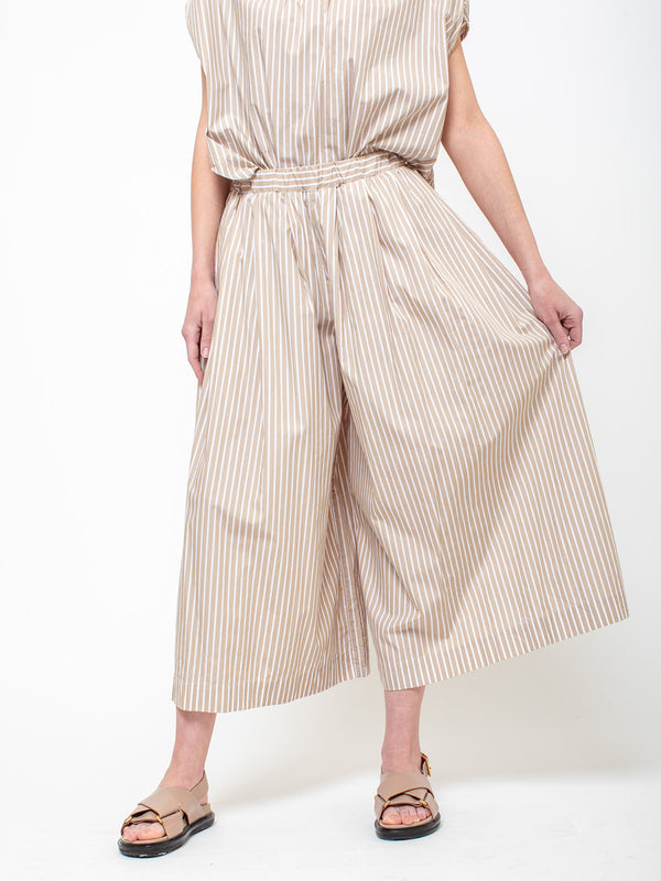 Gallego Desportes - Juda Cropped Pants - Beige Stripes - Verdalina