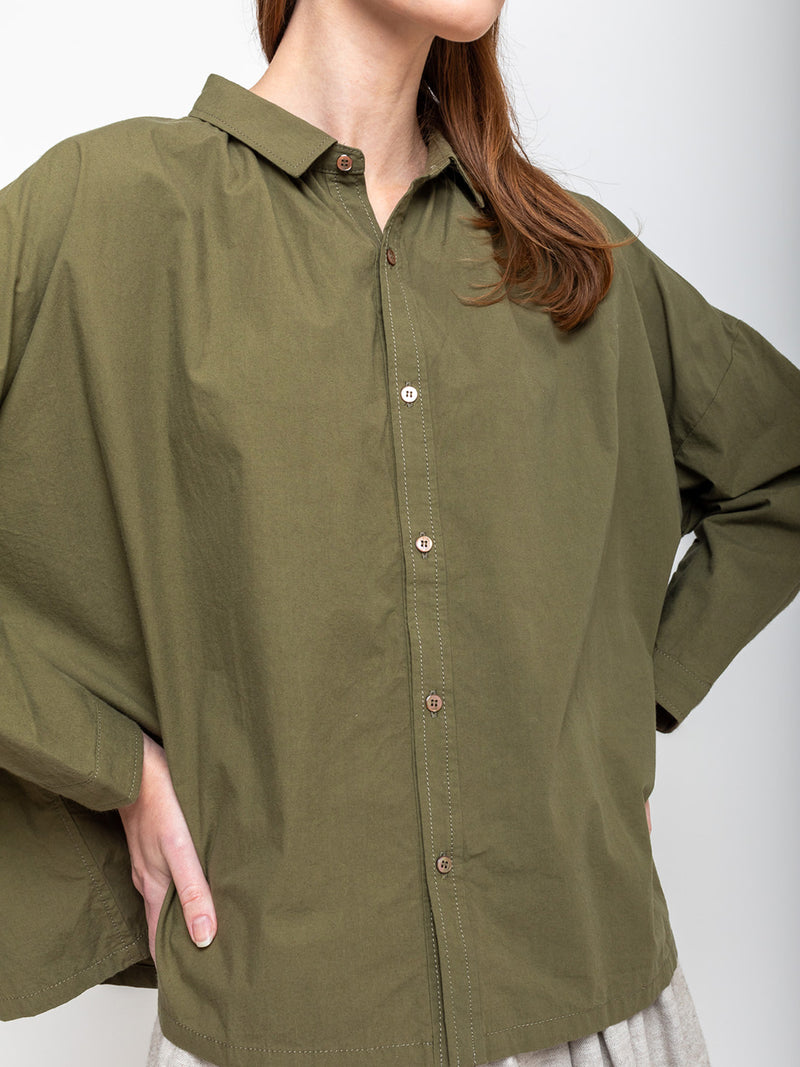 Ichi Antiquites - Typewriter Shirt - Olive - Verdalina