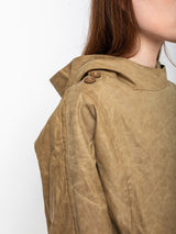 Kate Sheridan - Waxed Batwing Coat - Sand - Verdalina