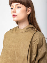 Kate Sheridan - Waxed Batwing Coat - Sand - Verdalina