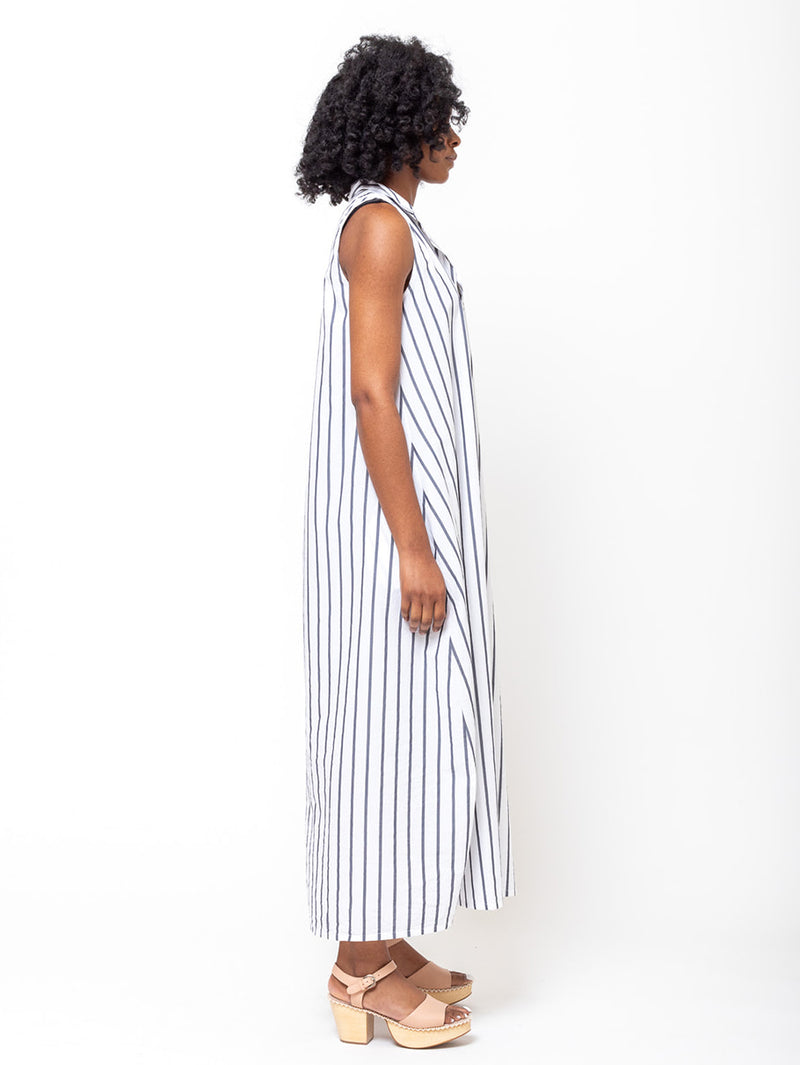 Labo.Art - Abito Felice Dress - Navy Stripe - Verdalina