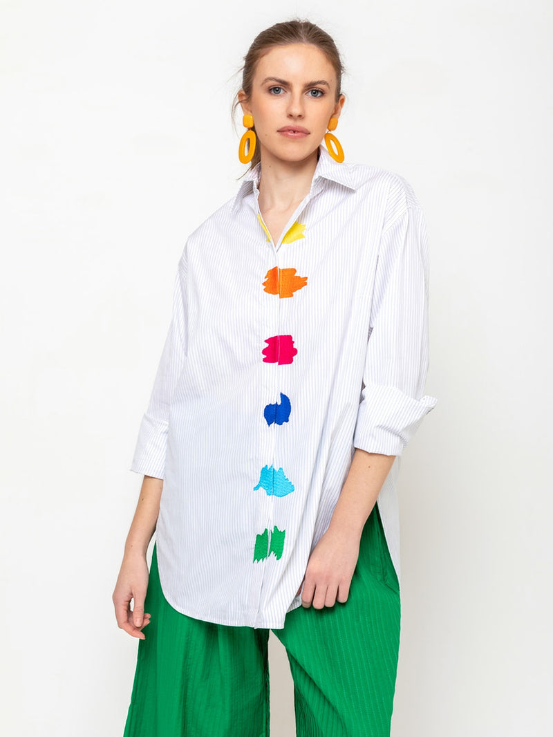 Mii Collections - Mirabella Embroidered Shirt - Verdalina