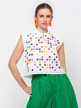 Mii Collections - Gaia Hand Embroidered Top - Verdalina