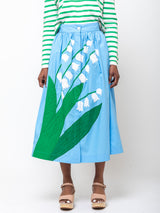 Mii Collections - Mona Embroidered Skirt - Sky Blue - Verdalina