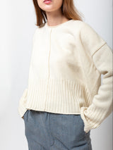 M J Watson - Cashmere Pullover - Natural - Verdalina