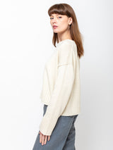 M J Watson - Cashmere Pullover - Natural - Verdalina