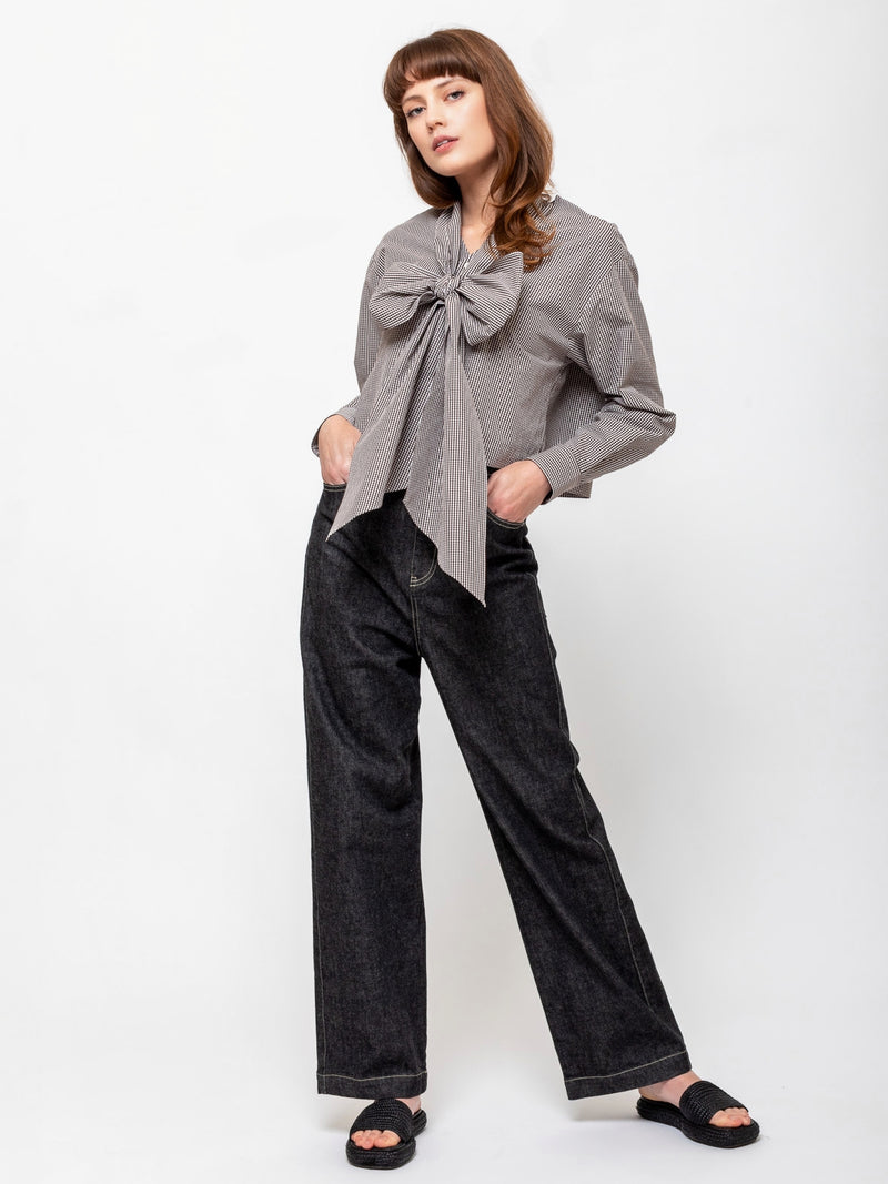 NICHOLSON & NICHOLSON - Wide Leg Jean - Black - Verdalina