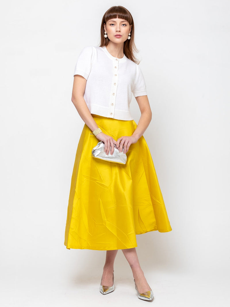 Odeeh - Macro Crinkle Skirt - Lemon - Verdalina