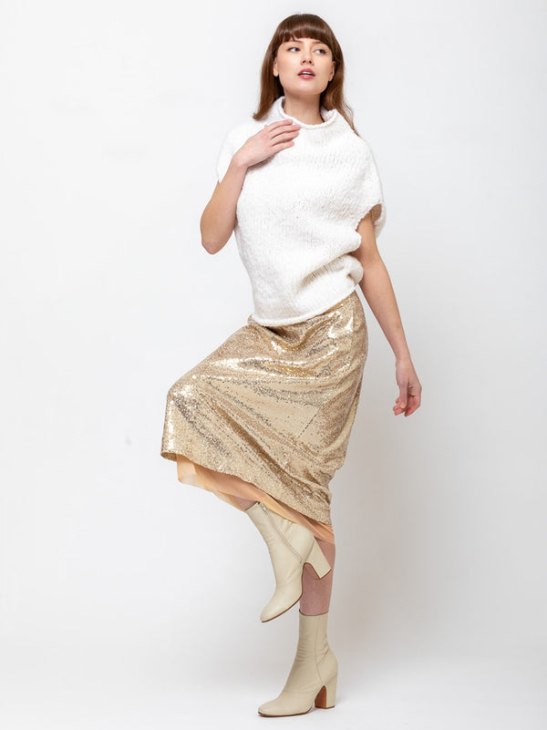 Odeeh - Sequin Skirt - Gold - Verdalina