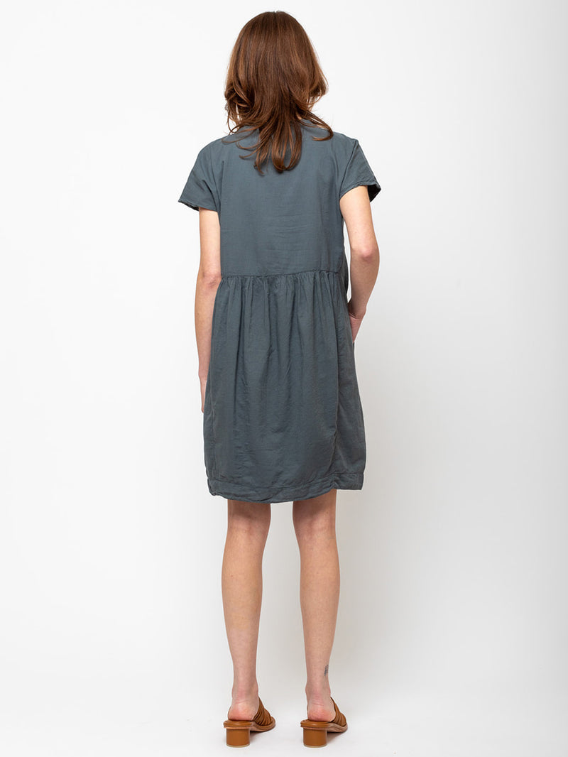 Aequamente - Cotton Voile Dress - Asfalto - Verdalina