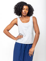 Allude - Knit Tank with Breast Pocket - Verdalina