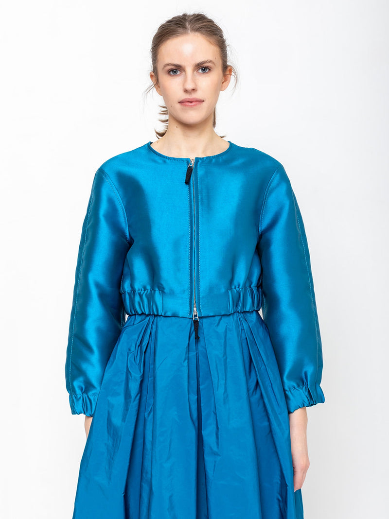 Susanne Bommer - Classic Blouson Jacket - Deep Aqua - Verdalina