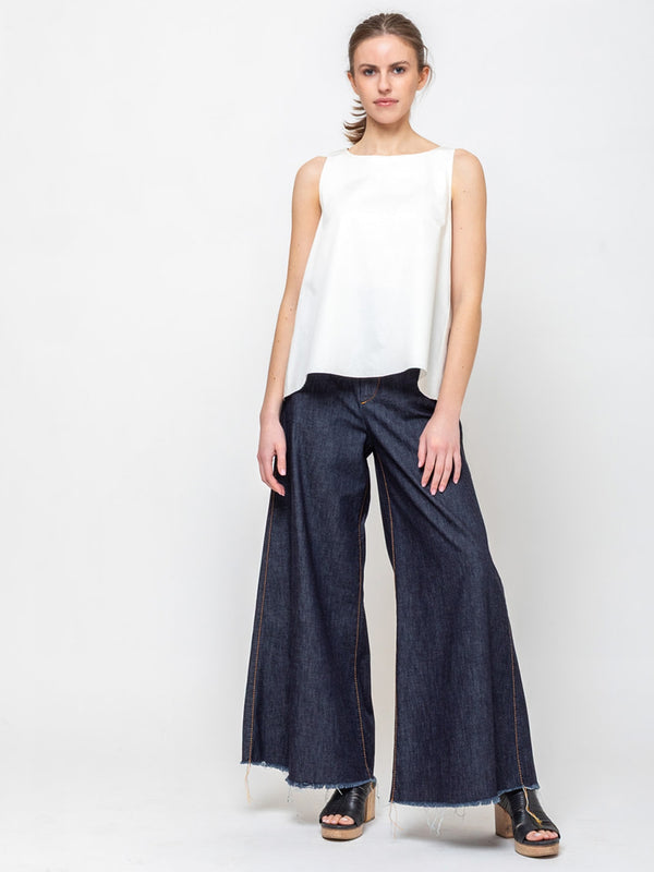 Susanne Bommer - Extra Wide Denim Pants - Dark Blue - Verdalina