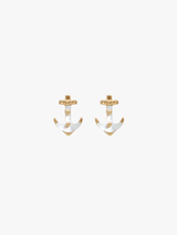 Clare V. - Anchor Stud Earrings - Verdalina