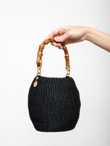 Clare V. - Pot de Miel with Bamboo Handle - Black - Verdalina