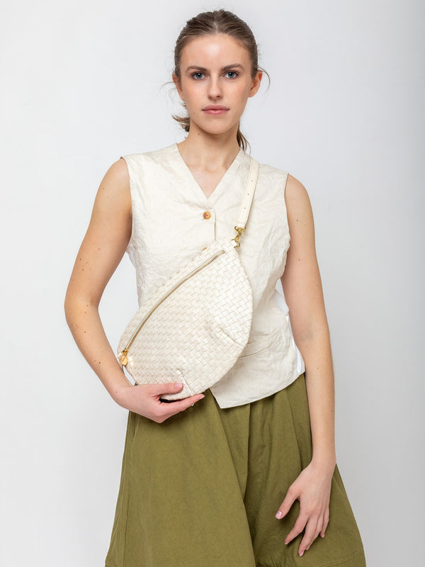 Clare V. - Grande Fanny - Woven Checker - Cream - Verdalina