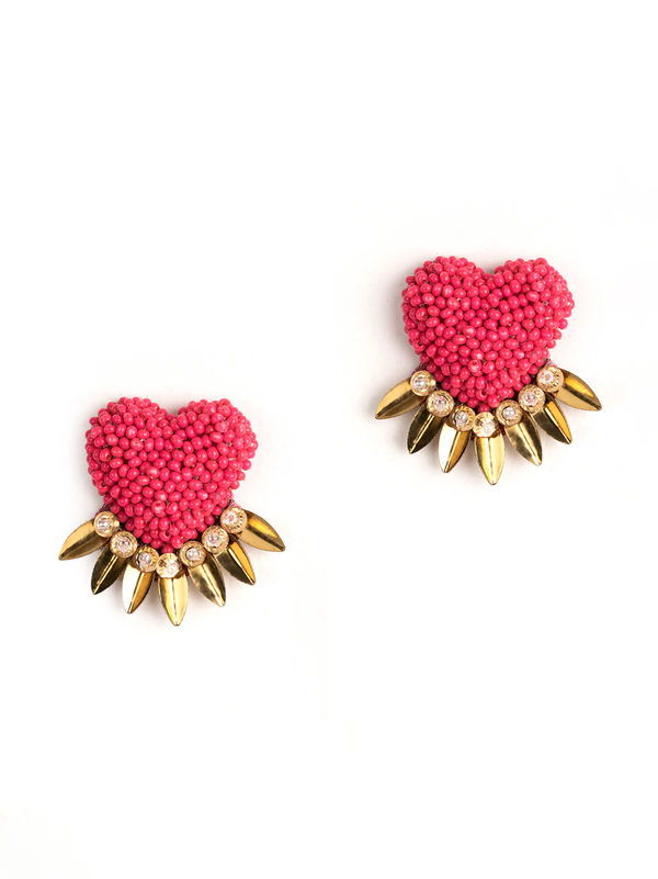 Deepa Gurnani - Danika Earrings - Hot Pink - Verdalina