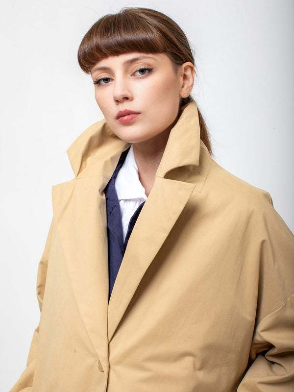 Gallego Desportes - Dragon Cotton Coat - Beige - Verdalina