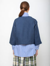 Gallego Desportes - Juliet Cotton Canvas Jacket - Blue - Verdalina