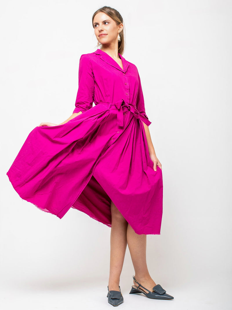 Hannoh Wessel - Doralice Shirt Dress - Fuchsia - Verdalina