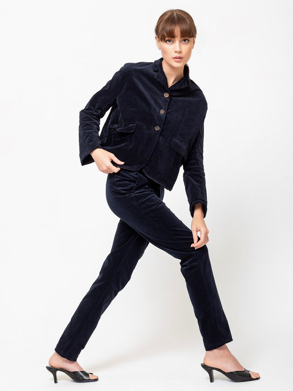 Hannoh Wessel - Pants Prospera - Navy Velvet - Verdalina