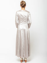 Hazel Brown - Gown with Felled Seams - Platinum - Verdalina