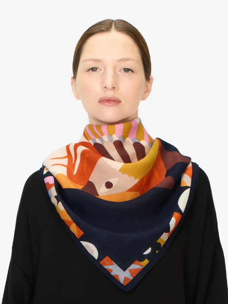 Inoui Editions - Jean Lou Square Scarf - Verdalina