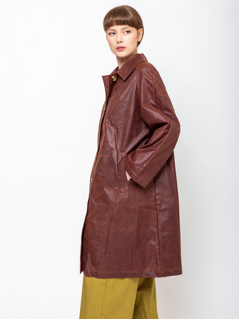 Kate Sheridan - Waxed Cotton Louis Coat - Verdalina