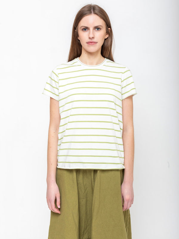 Labo.Art - Maglia Rico Stripe Jersey Tee - Pisello - Verdalina