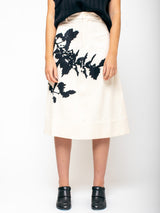 Mii Collections - Rose Embroidered Skirt - Off White - Verdalina