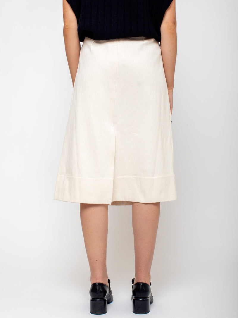 Mii Collections - Rose Embroidered Skirt - Off White - Verdalina