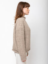 Lauren Manoogian - Handknit Purl Rollneck Sweater - Dust - Verdalina