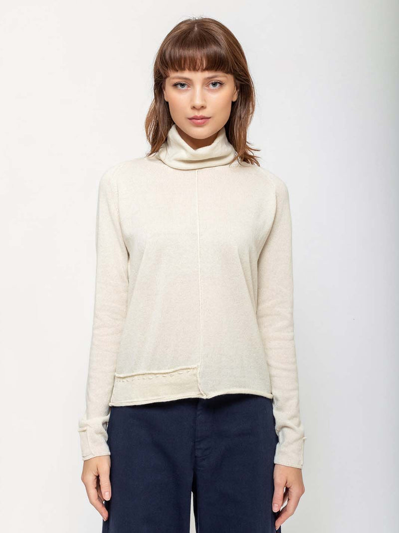 M J Watson - High Neck Pullover - Cashmere & Silk - Verdalina