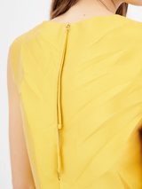 Odeeh - Macro Crinkle Silk Tank - Lemon - Verdalina