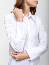 Odeeh - Cotton Button Front Shirt - White - Verdalina