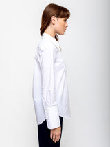 Odeeh - Cotton Button Front Shirt - White - Verdalina