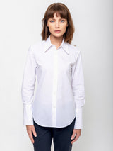 Odeeh - Cotton Button Front Shirt - White - Verdalina