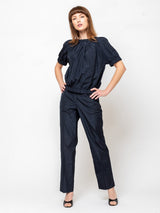 Odeeh - Ultra Light Taffeta Pants - Navy - Verdalina