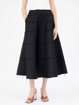 Odeeh - Satin Skirt - Midnight - Verdalina