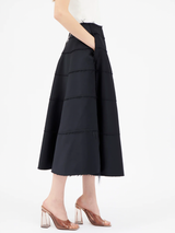 Odeeh - Satin Skirt - Midnight - Verdalina