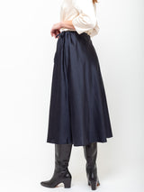 Sula - Bias Cut Skirt - Dark Navy - Verdalina