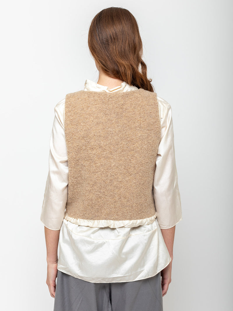 Sula - Tie Vest - Beige - Verdalina